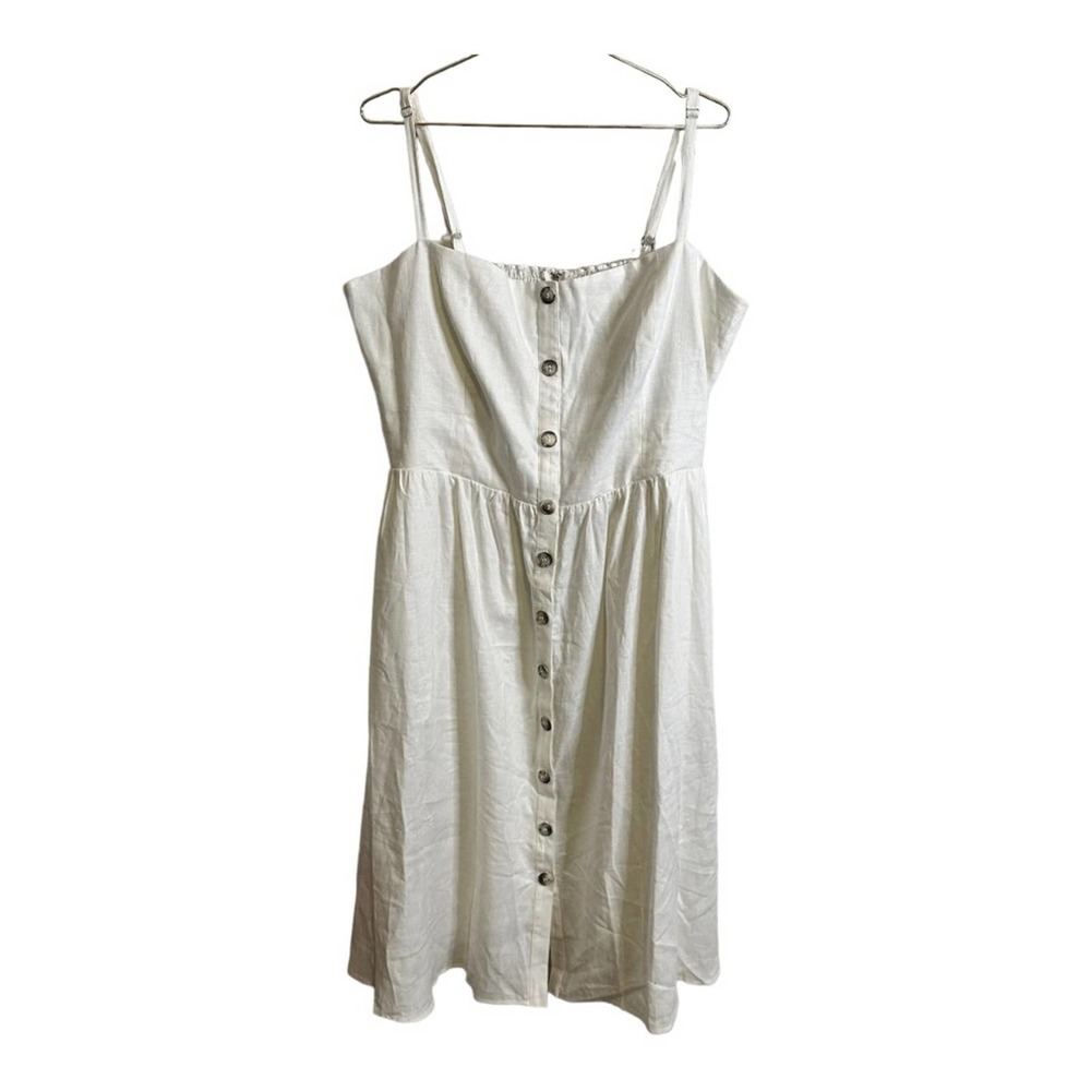 Reformation Tori Dress White Linen Size 18 New